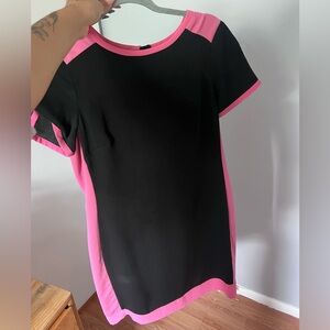 Black and pink dress